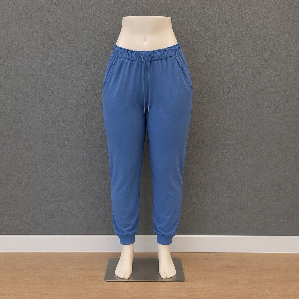 Lululemon Stretch Drawstring High Rise Jogger Pants Womens 6 Blue Athletic